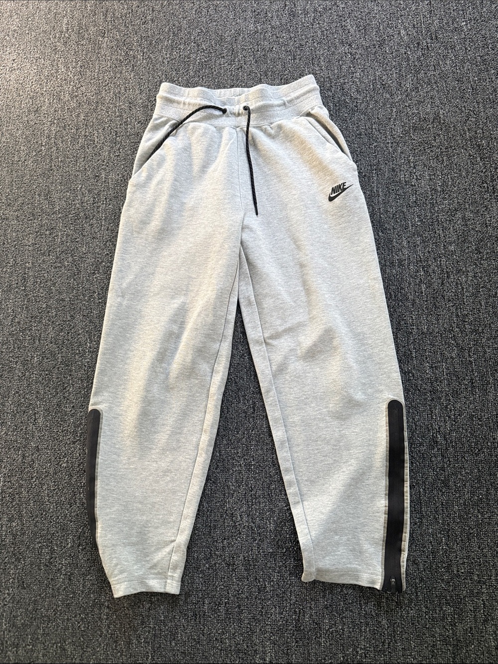 Nike Light Gray & Black Jogger Sweatpants